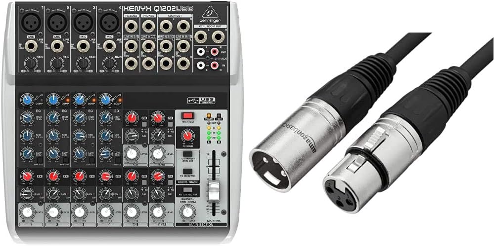 Behringer XENYX Q1202USB Premium 12-Input 2-Bus Mixer with XENYX Mic Preamps and Compressors, British EQ and USB/Audio Interface - Image 2