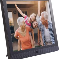 Pix-Star Easy Digital Photo Frame 15 Inch, Share Videos and Photos Instantly by Email or App, High Resolution Display and Motion Sensor