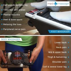 Alternative view of MEDMASSAGER MMB04B Variable Speed Body & Foot Massager Combo