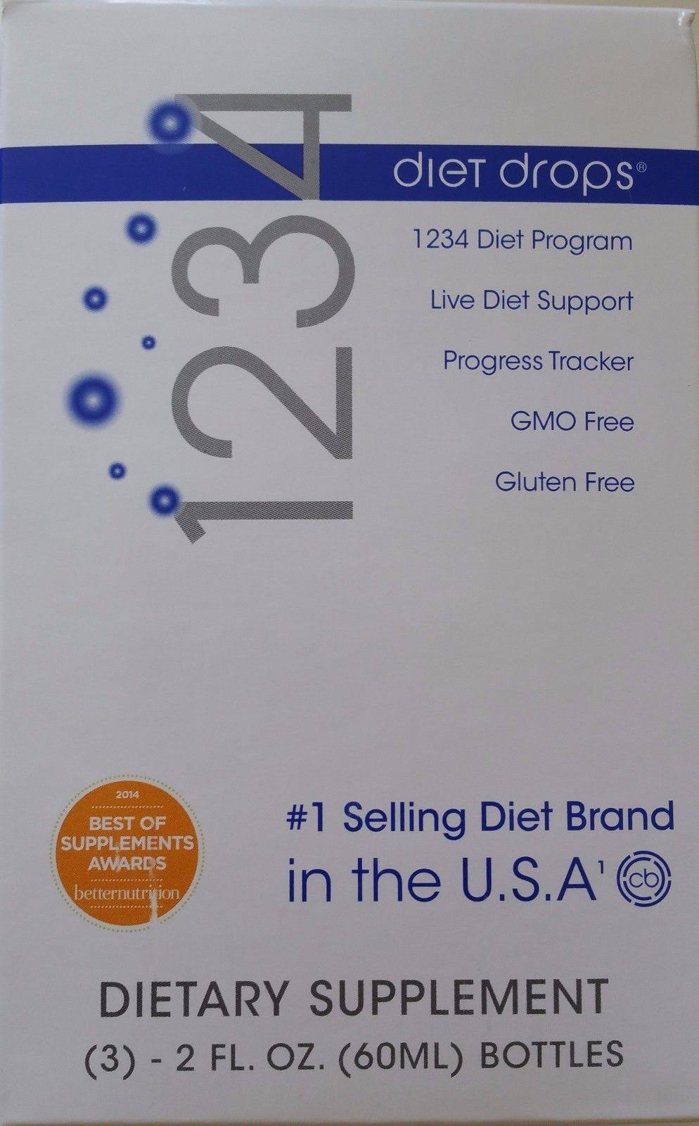Creative Bioscience 1234 Diet Drops, 3 Bottles, 2 Ounces Each