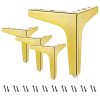 7 Triangle Furniture Legs,A Set of 4??Modern Metal Diamond Triangle Furniture Feet DIY Replacement Gold for Cabinet Cupboard Sofa Table Couch legs Couch Chair Legs (7 / 17.5cm, Golden)