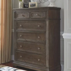 Alternative view of Mikalene – Brown Metallic – Six Drawer Chest B737-46