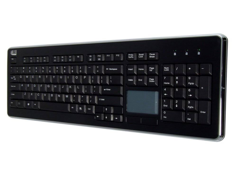Adesso WKB-4400UB – Wireless SlimTouch Desktop Touchpad Keyboard