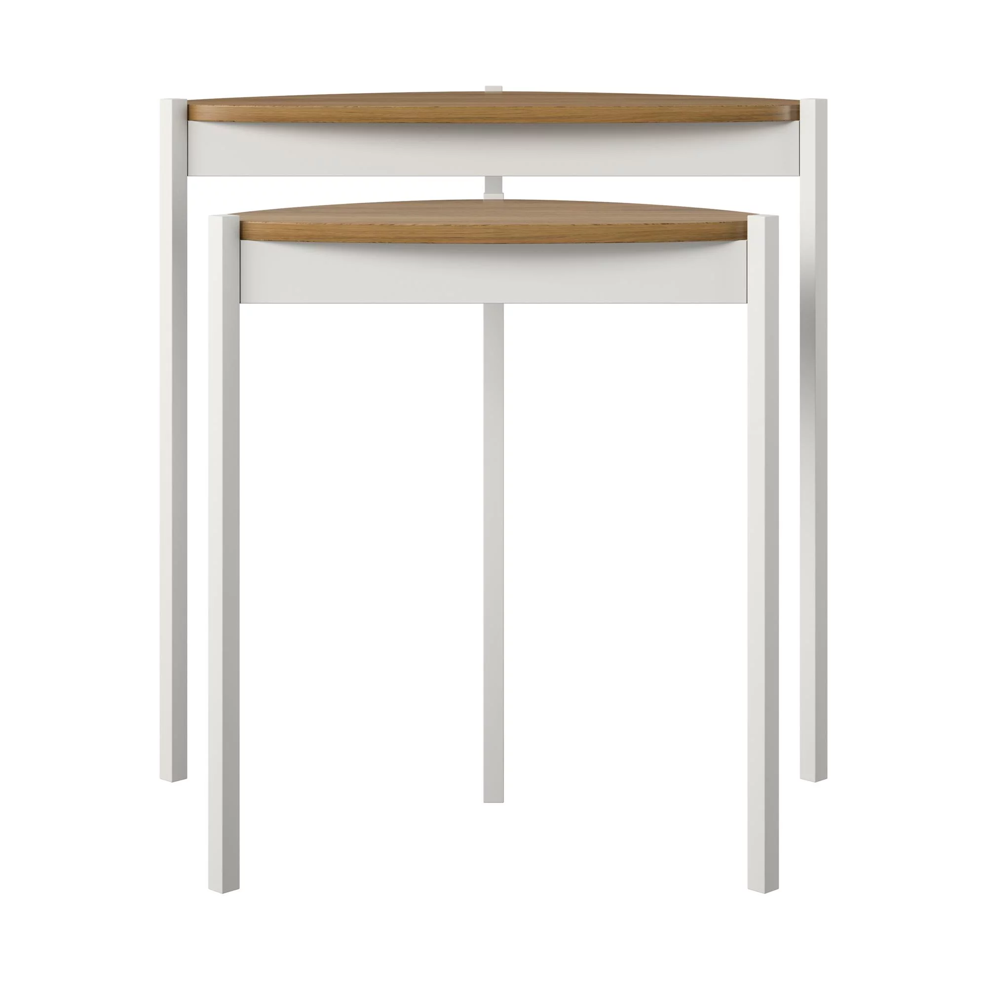 Novogratz Tallulah Nesting Tables, Walnut/White - Image 3
