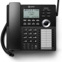 ooma DP1-T Wireless Business Desk Phone. Connects wirelessly to ooma Telo Base Station. Works with ooma Telo VoIP Free Internet Home Phone Service,Black