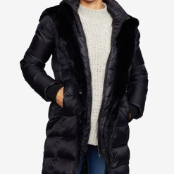 Alternative view of A Pea in The Pod – Quilted Puffer Maternity Jacket – M