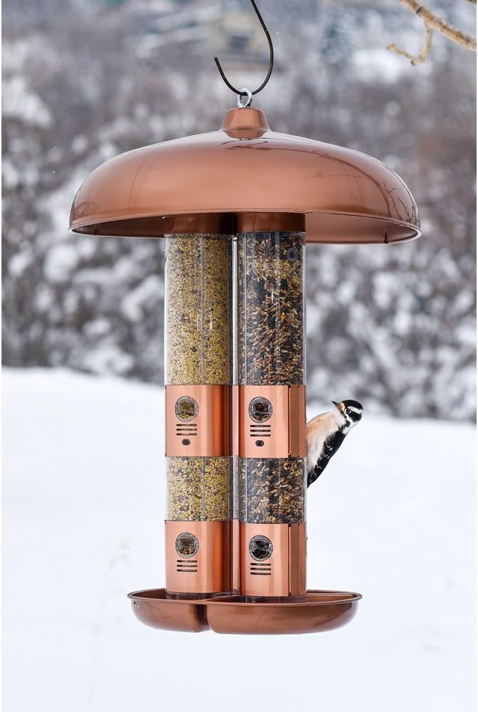 Perky-Pet 7103-2 Copper Finish Triple Tube Bird Feeder - Image 6